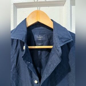 Hackett Men's Dark Blue Shirt Jacket